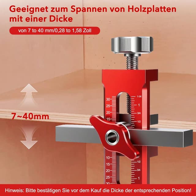 Detalle de GWAEPU L’installation de Porte d’armoire : outil de montage 2 en 1 avec positionneur réglable et gabarit de quincaillerie