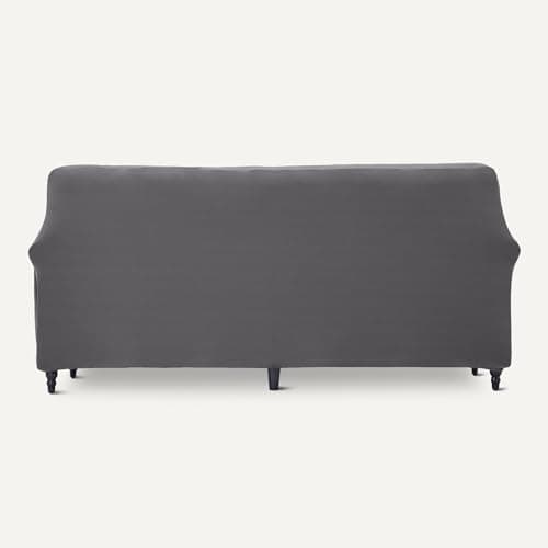 Detalle 2 de Amazon Basics Funda de sofá Spandex 3 plazas, gris oscuro 🛋