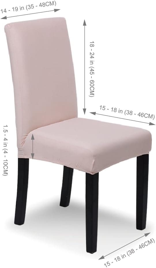 Thumbnail 6 de SaintderG Housse de chaise 6 pièces en lycra pour salle à manger (gris)