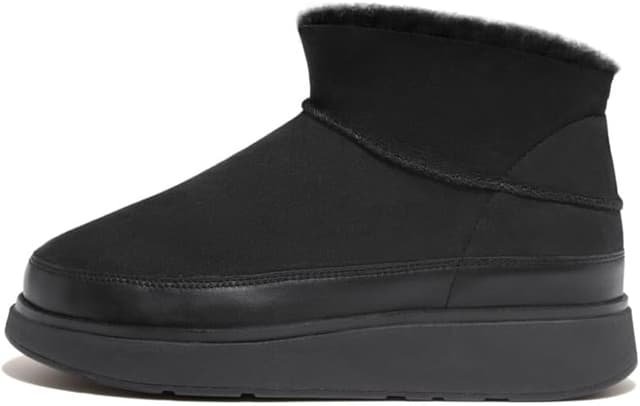 Detalle 2 de Fitflop Gen-Ff Lederstiefelette schwarz mit Microwobbleboard-Technologie