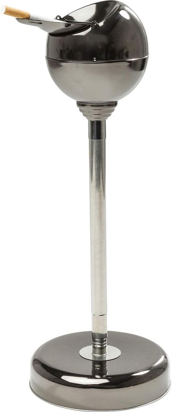 Detalle de Kare Design Portacenere a stelo Spheric in metallo antracite, retrò