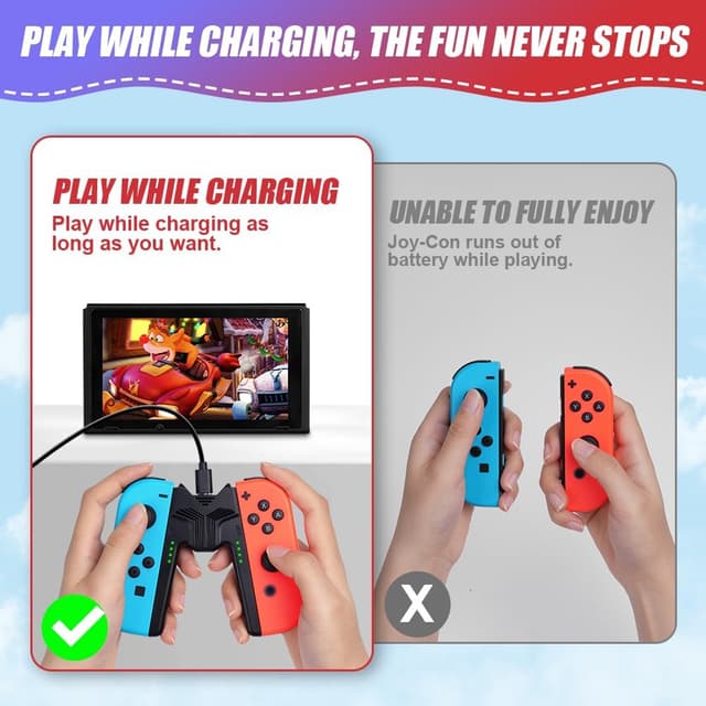 Thumbnail 4 de OFFCUP Joy Con Charging Grip Handle for Switch