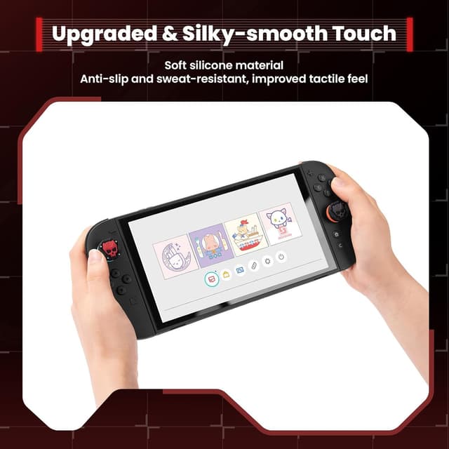 Thumbnail 4 de GeekShare Thumb Grips for Switch 2 (2025) – Replacement Thumb Stick Caps (4PCS) with Skeleton Spirit Armor Design