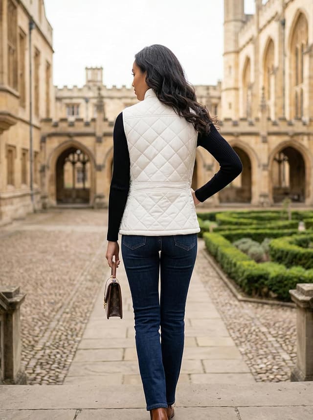 Detalle 2 de Fuinloth Women's Quilted Vest lightweight zip gilet