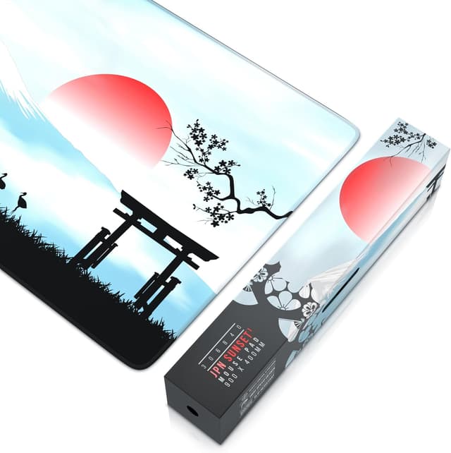Detalle de Titanwolf XXL Speed Gaming-Mauspad „Japan Sunset“ (900 x 400 mm, 3 mm)