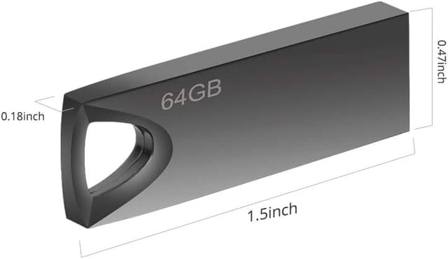 Detalle de Penna USB 64 GB mini impermeabile (chiavetta USB 64GB) per PC, laptop e auto – grigio