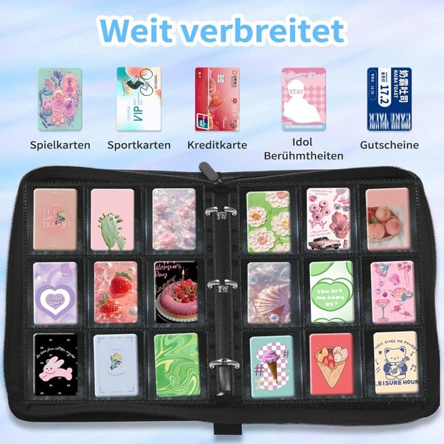 Thumbnail 5 de JUSONEY Sammelalbum Karten 720 Fächer Grau