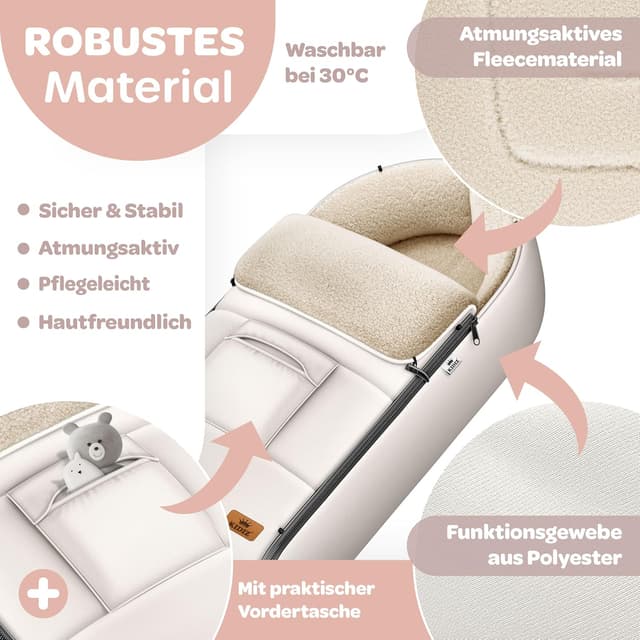 Thumbnail 4 de Kidiz Babyfußsack Winterfußsack Beige