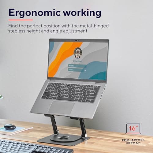 Detalle 2 de Trust Zeff Soporte portátil 16" rotación 360° 🖥