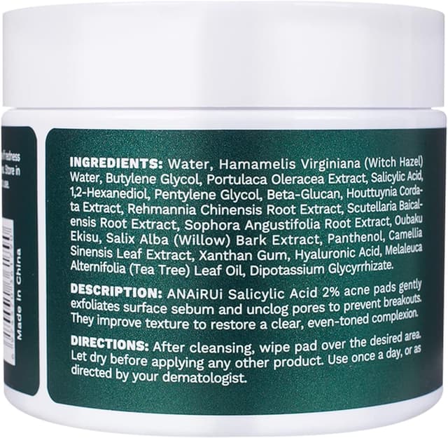 Thumbnail 6 de ANAiRUi Dischetti esfolianti all’acido salicilico 2% per il viso, 80 pads