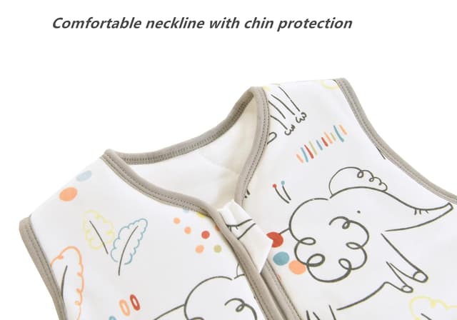 Detalle 2 de Chilsuessy 2er Pack Baby-Schlafsack mit Füßen 2,5 Tog (Zoo & Bär), geeignet ab 80 cm – ideal für Winter & Übergang