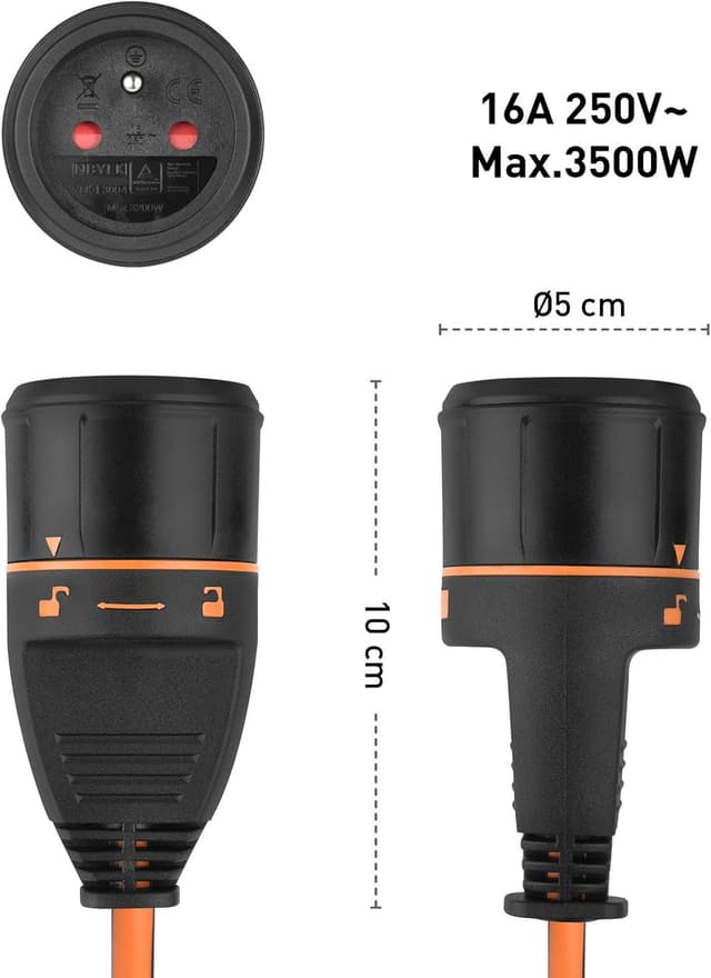 Thumbnail 3 de Electraline 57038A Rallonge Prolongateur 40m