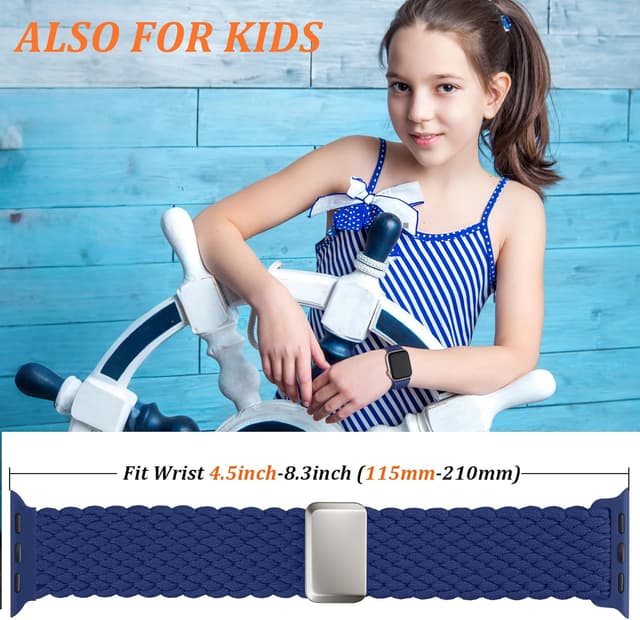 Detalle 2 de DigiHero Braided Loop Apple Watch nylon strap with magnetic clasp (40/41/42/44/45/46/38/49mm compatible)