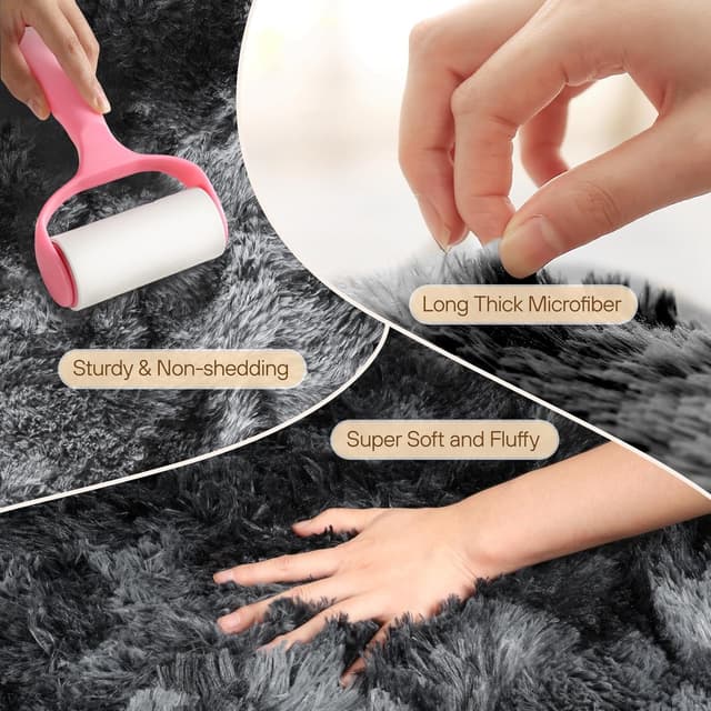 Thumbnail 4 de Untimaty Rugs 160x230cm Dark Grey shaggy rug