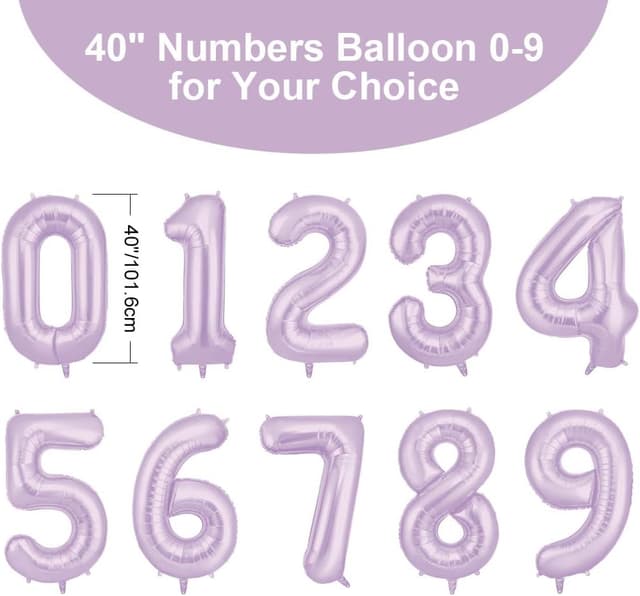 Thumbnail 1 de AOOSU Globo Número 2 Morado 101 cm