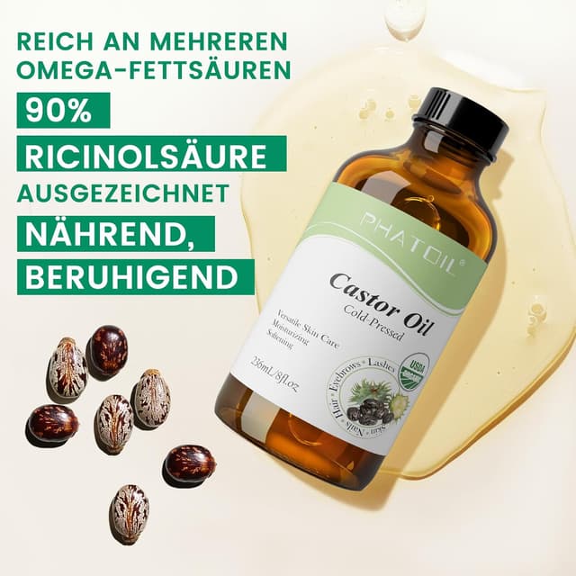 Thumbnail 2 de PHATOIL Rizinusöl Bio Kaltgepresst 236 ml đ§â