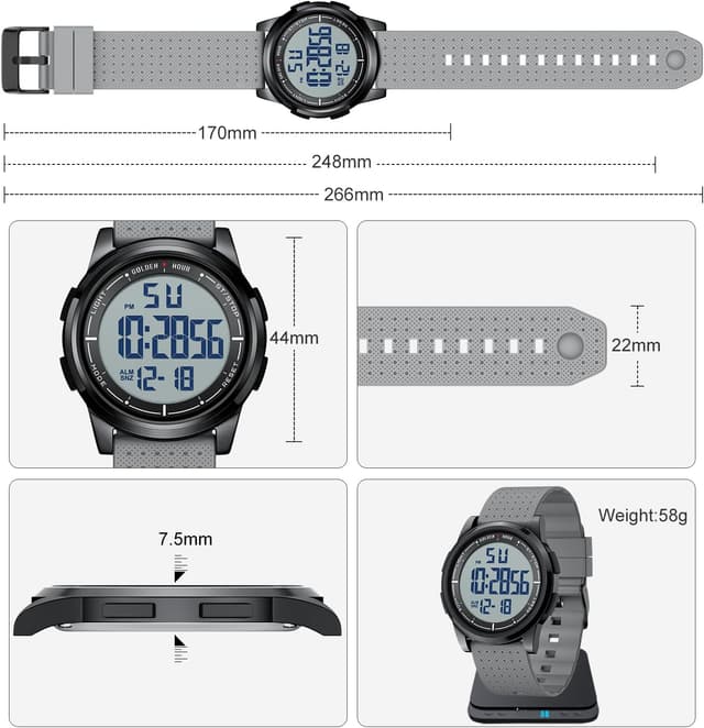 Thumbnail 2 de GOLDEN HOUR Ultradünne Sportuhr 43mm