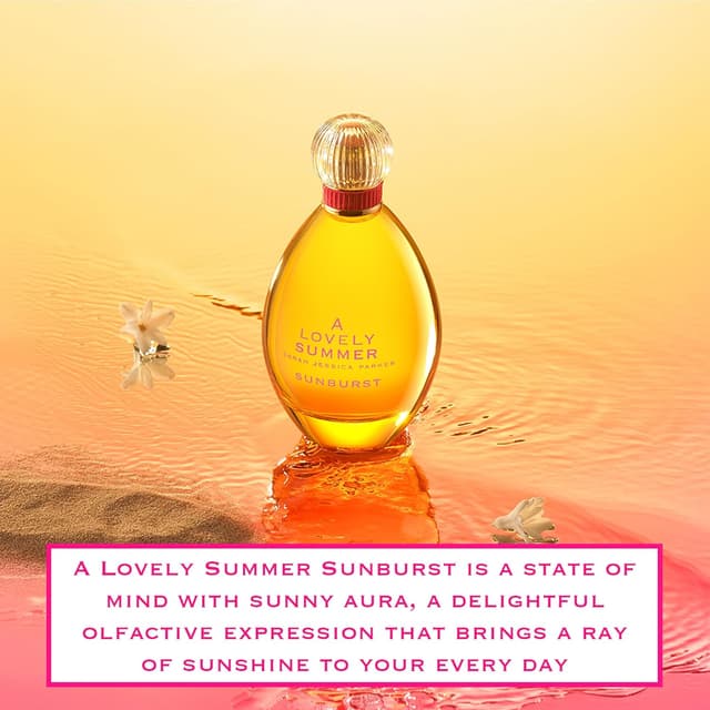 Detalle de Sarah Jessica Parker A Lovely Summer Sunburst Eau de Parfum (100 ml) – sonnig, frisch und langanhaltend