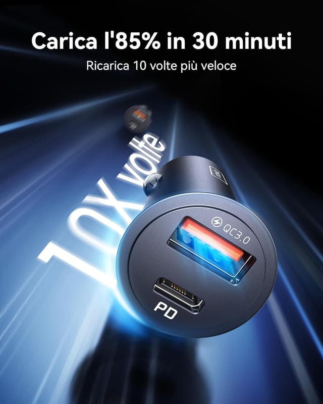 Detalle de INIU Caricatore auto 60W