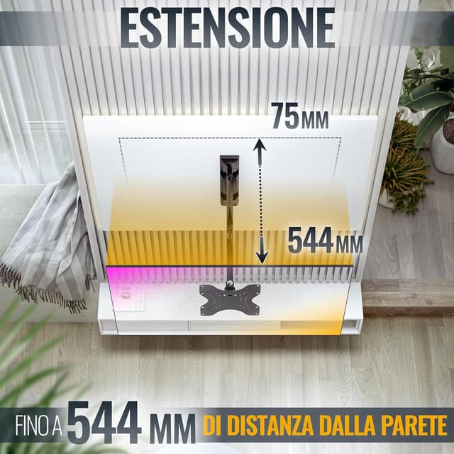 Thumbnail 3 de RICOO S0822 supporto TV parete 29-47 pollici