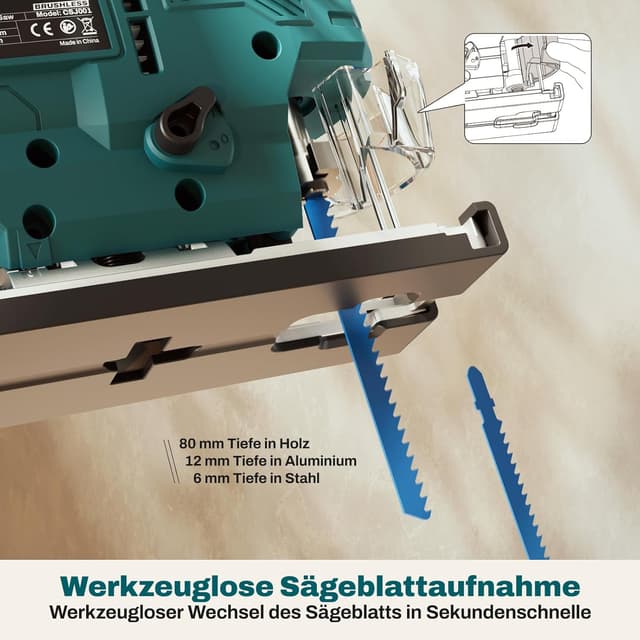 Thumbnail 5 de KIESBOHR CSJ001 Akku-Stichsäge 26 mm Hubhöhe