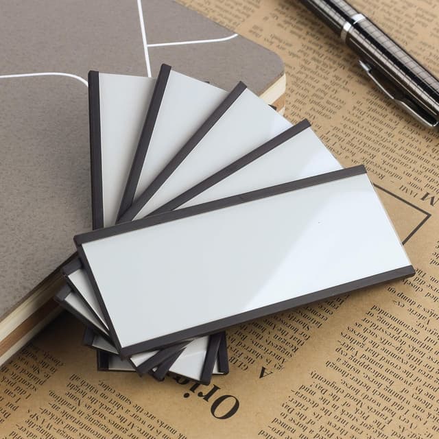 Detalle 2 de LLPT Magnetische Etikettenhalter (50 Stück) 25 x 50 mm – beschreibbare Magnet-Etiketten für Metallflächen