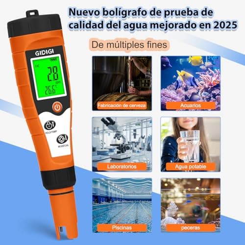 Thumbnail 5 de GIDIGI medidor 7 en 1 de cloro, pH y sal