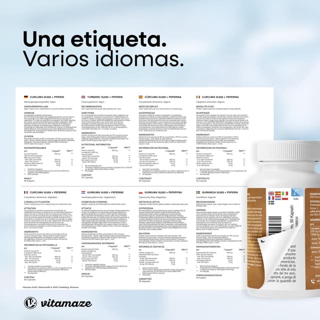 Thumbnail 6 de Vitamaze Cúrcuma Premium 95% con Bioperina 🌿 90 cápsulas