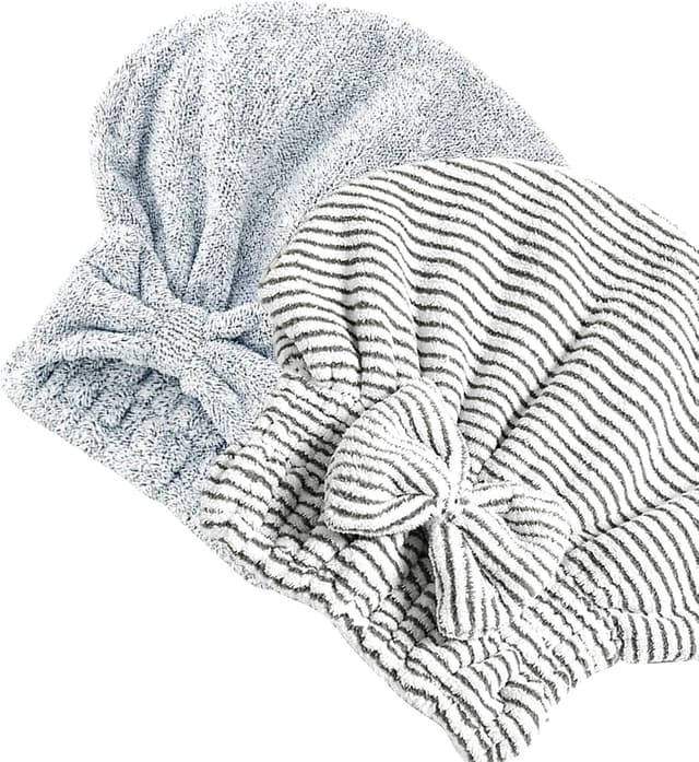Thumbnail 6 de Jseng 2-Pack Microfiber Hair Drying Caps (Hair Turban Wrap Towels)