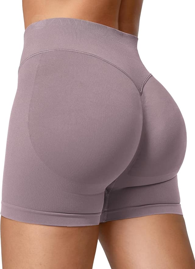 Detalle de ZAAYO Damen Sport-Shorts mit Hidden Scrunch & Tummy Control – Workout Biker Shorts (4,5 Zoll)