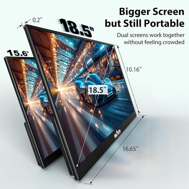 Detalle 2 de InnoView 18.5-inch Portable Monitor (100Hz, 1080p FHD, IPS, 120% sRGB) for USB-C & HDMI Laptops, Mac, and Consoles