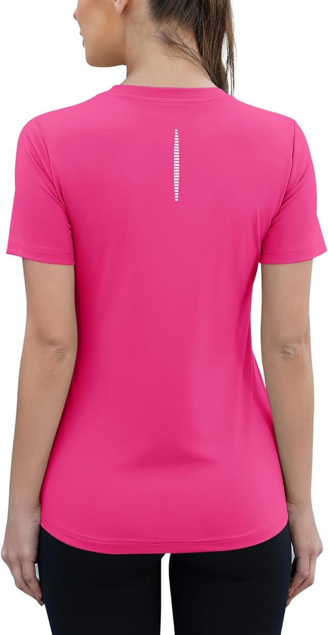 Detalle de Rapbin Sportshirt Damen Kurzarm mit UPF 50+ – leichtes, atmungsaktives Funktionsoberteil für Training & Outdoor