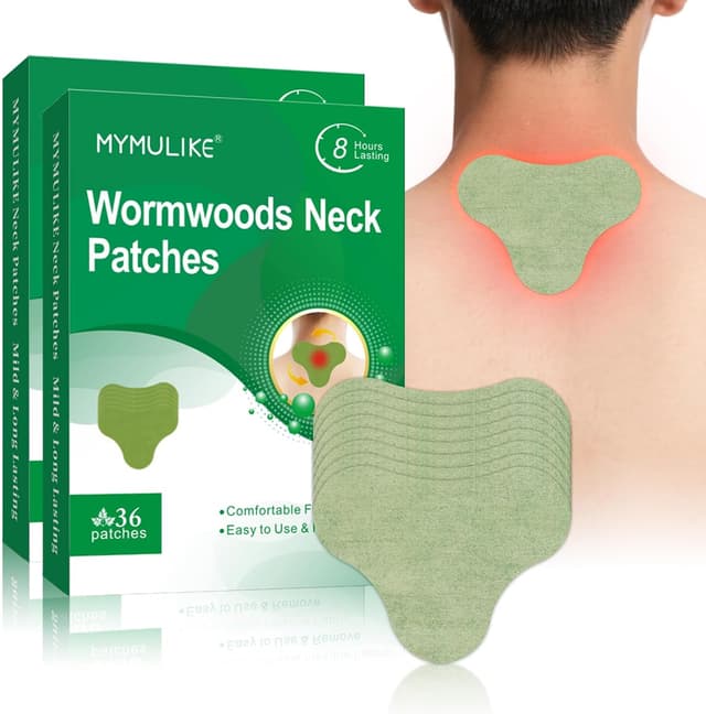 Detalle de 72 Count Neck Warming Herbal Plaster Patches (Maximum Strength) with Wormwood Heat
