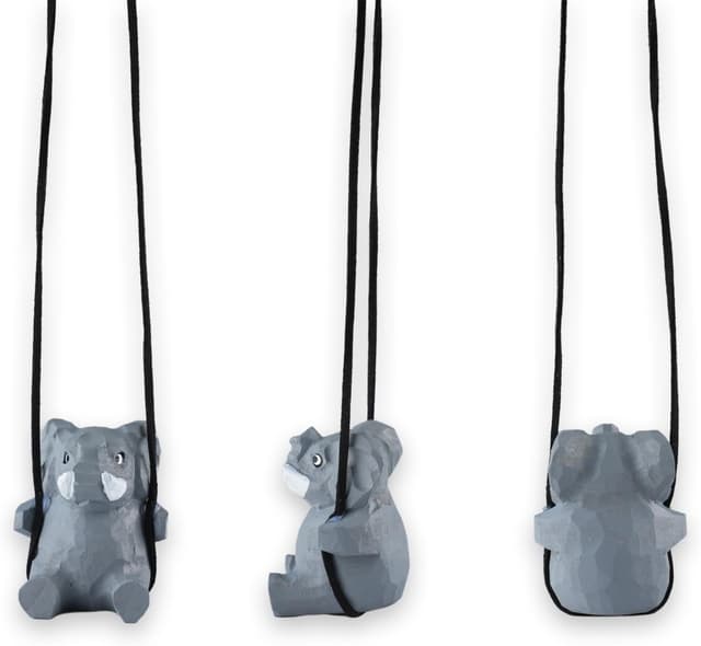 Thumbnail 6 de VIPbuy handgefertigte schwingende Elefantenfigur aus Holz fürs Auto (Autospiegel-Anhänger)