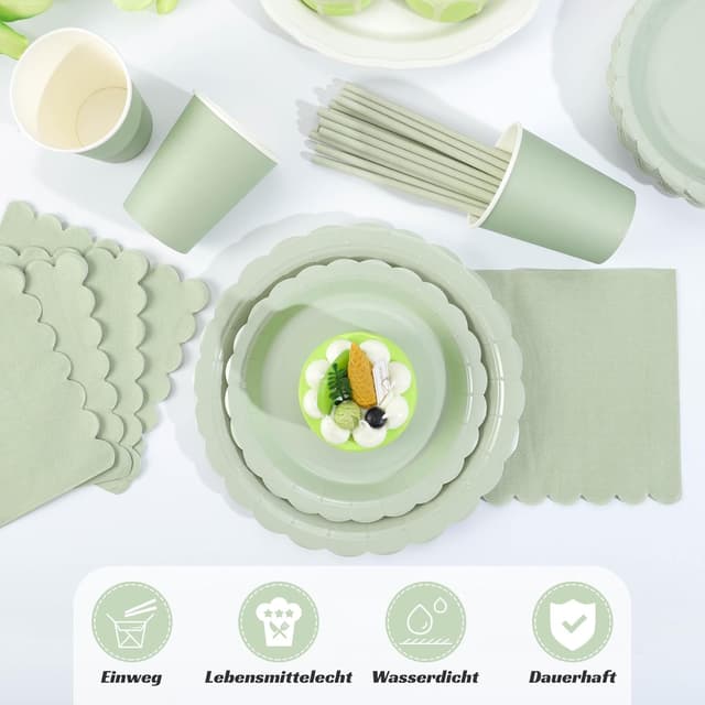 Detalle de Partygeschirr Set 125 Teile 25 GĂ€ste đ„ł