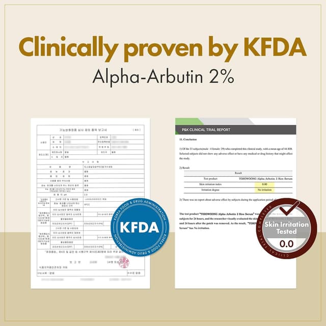 Detalle de TOSOWOONG Siero all’Alfa Arbutina 2% con Acqua di Riso (33 ml) per uniformare l’incarnato