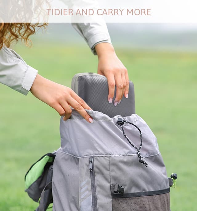 Thumbnail 6 de Meowoo 5-teiliges Kompressions-Packwürfel-Set (XL, 2×L, 2×M) für Koffer & Handgepäck – wasserdichter Organizer mit Reißverschluss, Grau