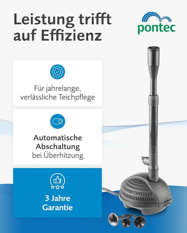 Thumbnail 1 de Pontec PondoVario 1000 Teichpumpe – Wasserspiel 🎛