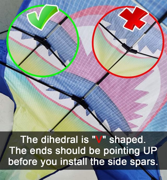 Thumbnail 5 de HONBO Shark Kite Drachen Easy Flyer