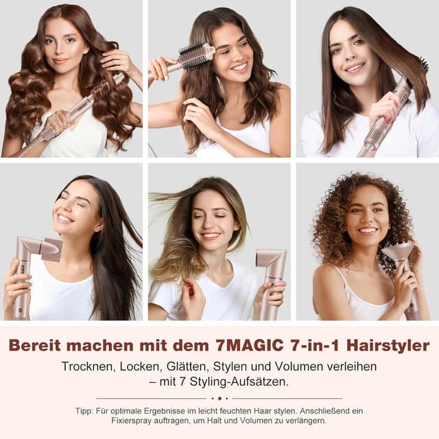 Detalle de 7MAGIC 7 in 1 Airstyler Set 1400 W