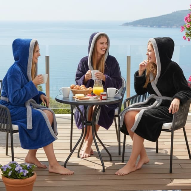 Thumbnail 5 de LEBENGOOD Robe de Chambre Femme 100% microfibre