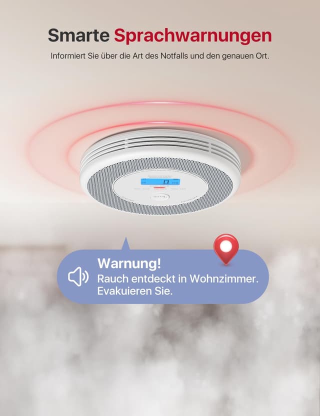 Detalle 2 de X-Sense XP0A-iR Rauchmelder mit WLAN, 2er Set