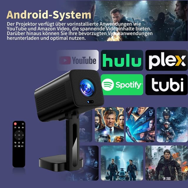 Thumbnail 3 de MENIOO Mini Beamer 4K 400 Lumen đź“˝