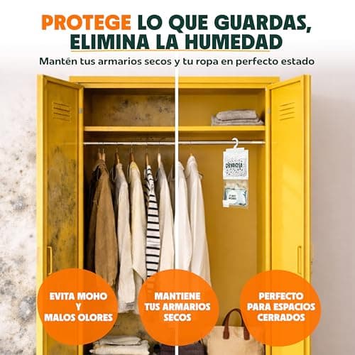 Detalle de Bolsas antihumedad DRYBOSS para armarios XL (pack 10, 2,5 kg) para absorber condensación y olores