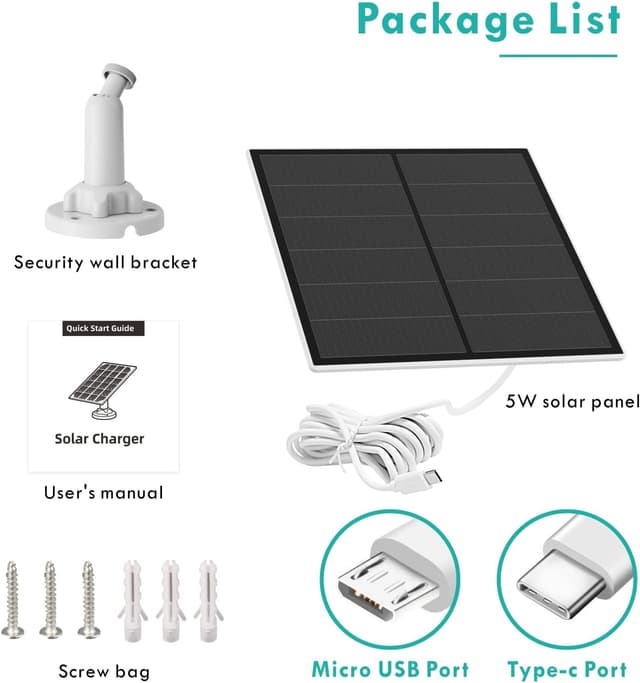 Thumbnail 6 de 5W Solar Panel for Security Camera