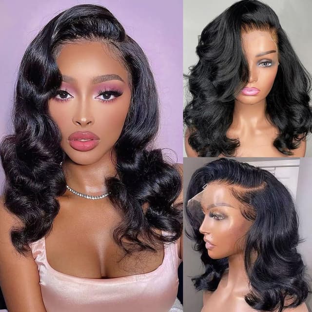 Thumbnail 6 de Afribye 13x6 Highlight Ombre Body Wave Lace Front Wig (Human Hair, 200% Density, FB/30) — Pre-Plucked, Glueless
