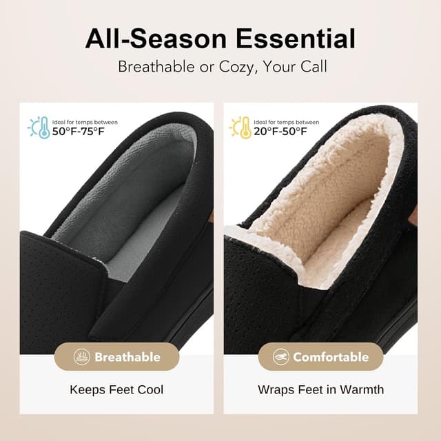 Detalle de VeraCosy memory foam moccasin slippers