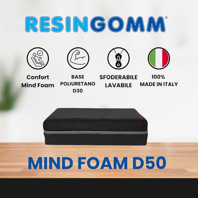 Detalle de Cuscino in memory foam 50 cert.