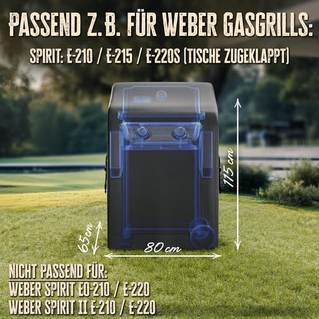 Detalle 2 de AMZBBQ Grillabdeckung wetterfest 80 x 115 x 65 cm