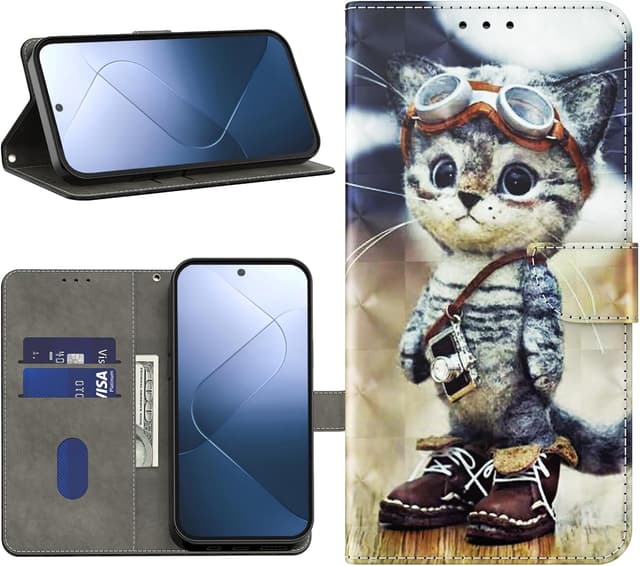 Detalle de BOLELAW Hülle für Samsung Galaxy A21S – PU Leder Wallet Case mit Magnetverschluss, Standfunktion und Kartenfächern